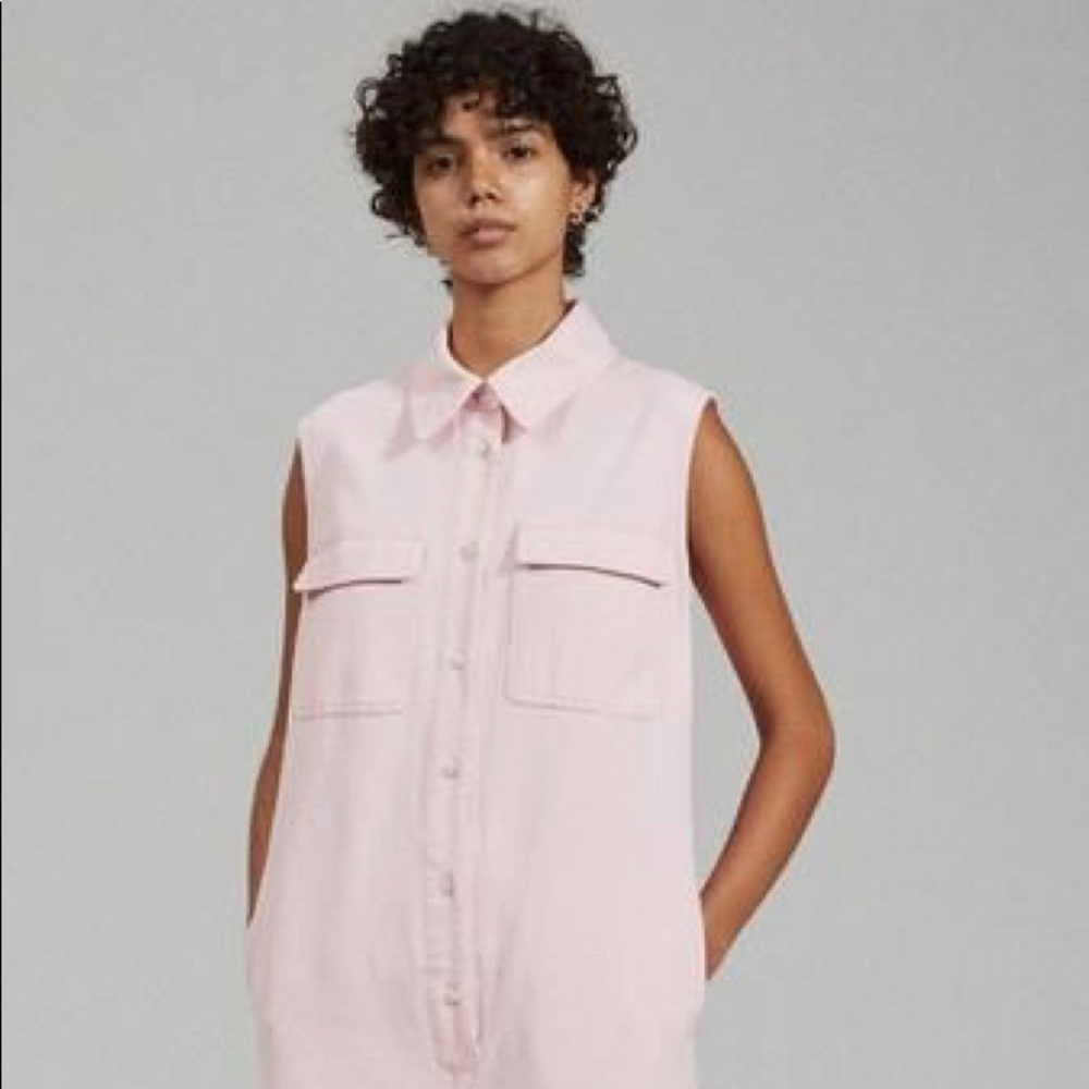 Rachel Comey pink Eldridge denim jumpsuit. Worn once. Size 8.